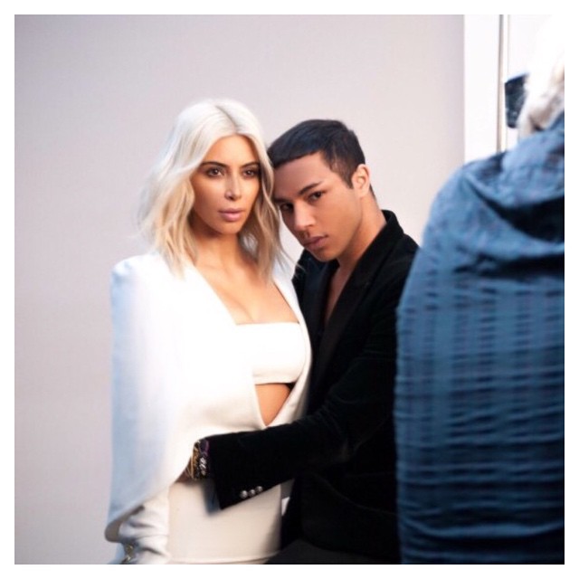 BTS of my Elle Shoot with @olivier_rousteing wearing @BalmainParis of course!!!...