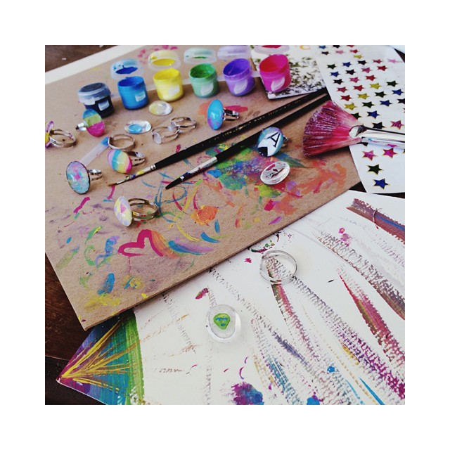 crafting some fancy jewelry because #Saturday...
