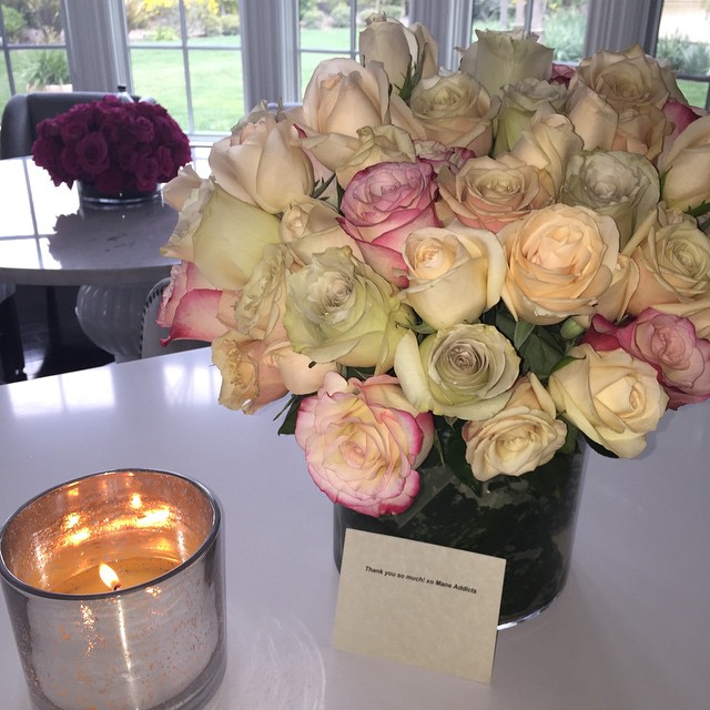 Class act @jenatkinhair @maneaddicts!!! Thank you for my flowers!!! I'm in love!...