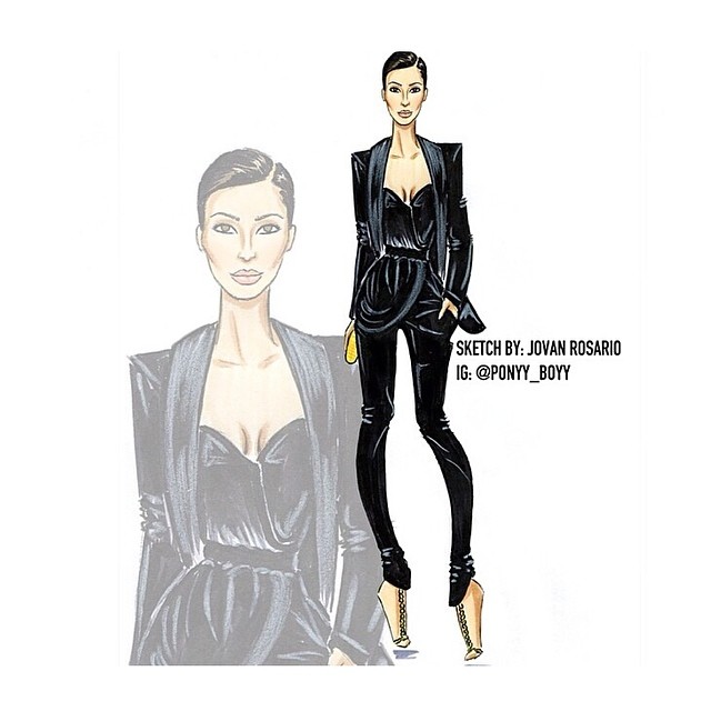 How cool is this! Thanks @ponyy_boyy for this sketch of my look last night!...