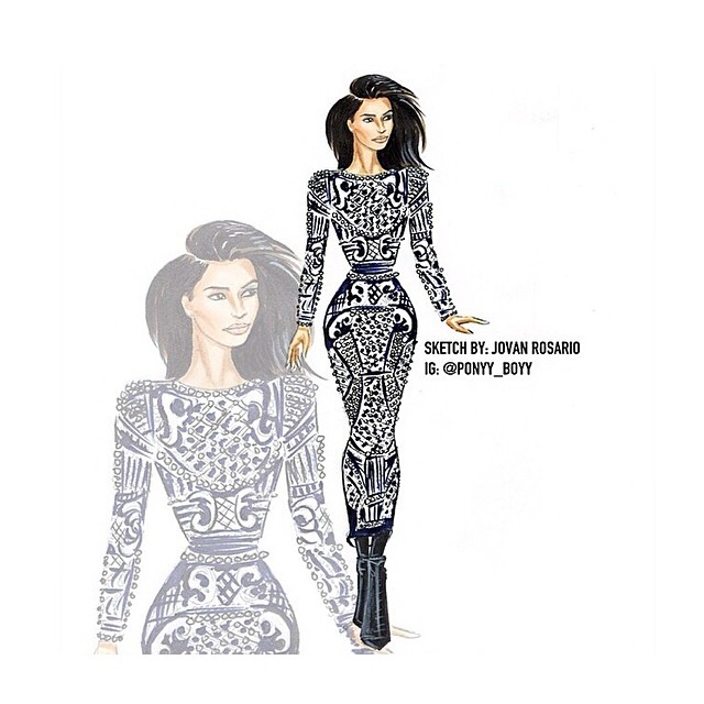 Love this sketch! @ponyy_boyy #Paris #Balmain...