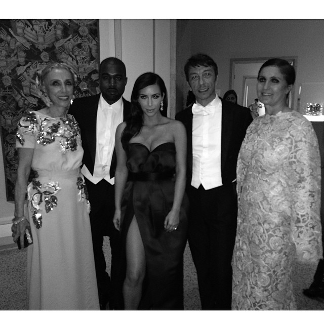 Pure glamour! #FrancaSozzani #Kanye #Valentino #MariaGraziaChiuri #PierPaoloPicc...