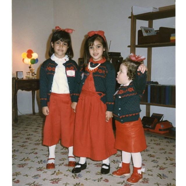 #fbf sisters with style! #EvilKourtneyCutMyBangs #EvilMomDressedUsLikeThis...