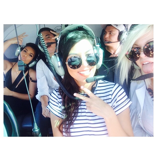 #HeliSelfie @kourtneykardash @joycebonelli @makeupbymario @thescottycunha...