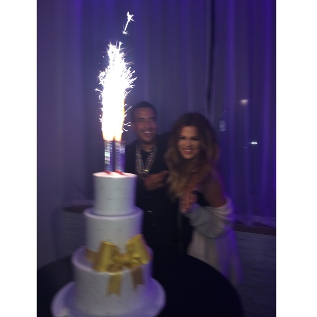 Let the birthday celebrations begin @khloekardashian !!!!!!!! #OneofThoseBlurryN...