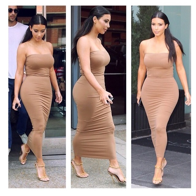 Today's look- Simple nude Wolford strapless dress, my go to bronze Tom Ford chai...