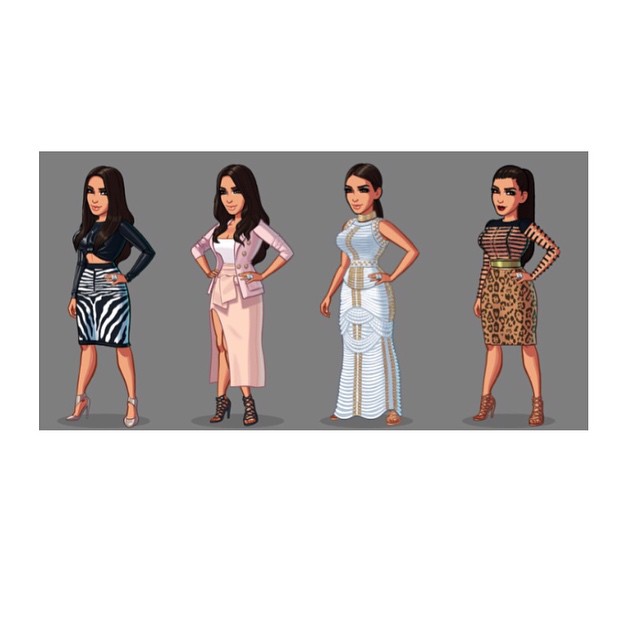 New outfits in the Kim Kardashian Game #Balmain...
