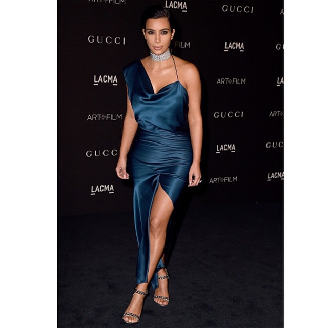 Tonight at LACMA Art+Film Gala wearing a Cushnie et Ochs dress, Tom Ford heels &...