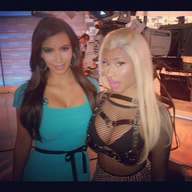 The ultimate Barbie @nickiminaj & the ultimate doll @kimkardashian hanging @Toda...