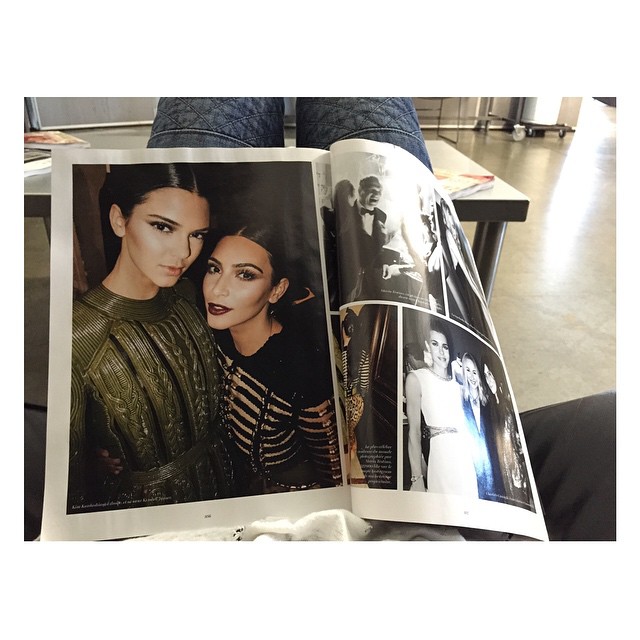 @kendalljenner just flipping through French Vogue NBD!!! @mariotestino...