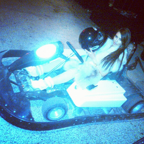 Go-karting in heels ain't easy... #pfw...