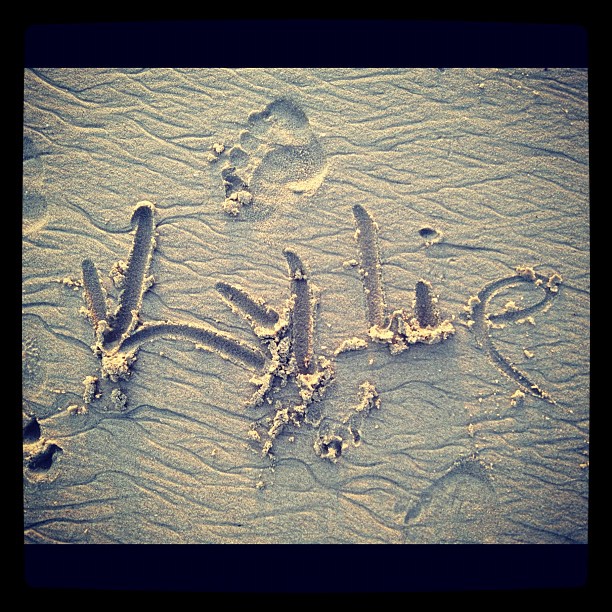 .. Found this written in the sand. Creeped out? Check....