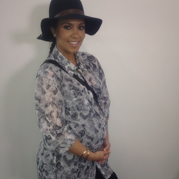 How cute is @kourtneykardash in our snake skin Kardashian Kollection top!...