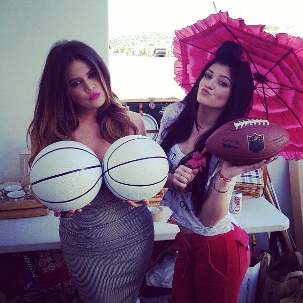Do you like our white balls? @khloekardashian...