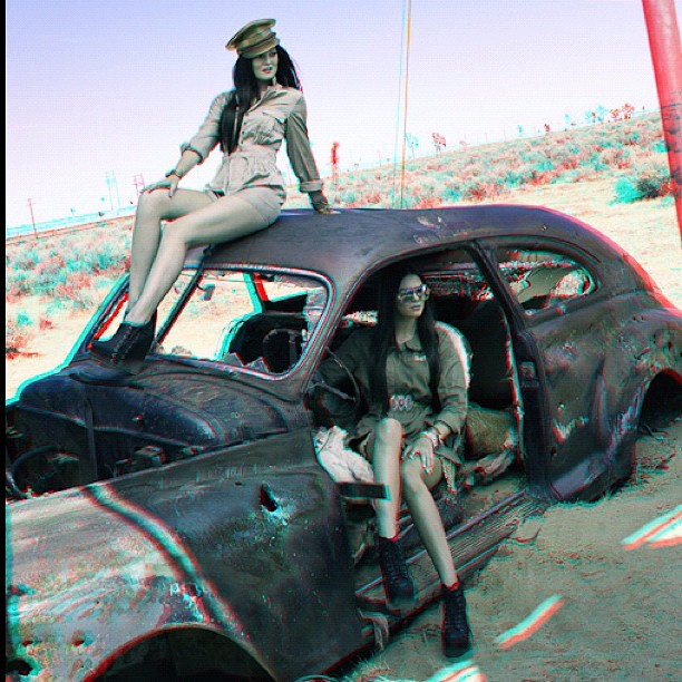 Love this behind the scenes photo from our 3D desert shoot!...