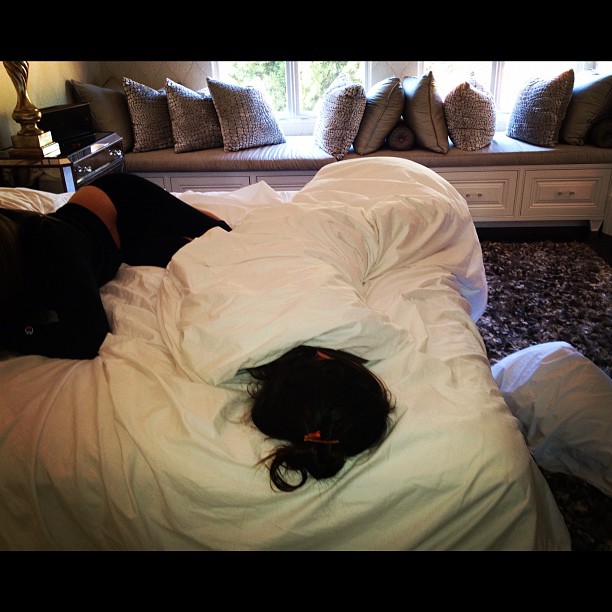 @kendallnjenner sleeps like a little burrito. ...