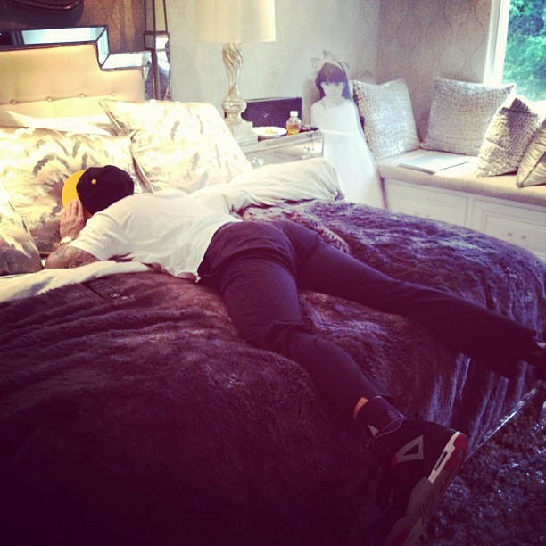 Found @robkardashian passed out in Kendall's bed ...