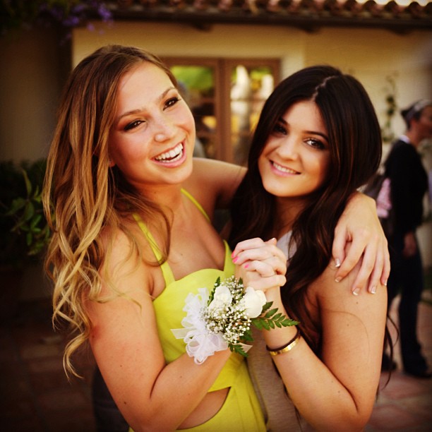 Saying bye to friends before prom! You look gorgeous @remykam love u!...