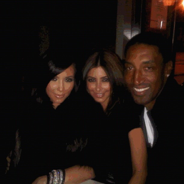 Look at this old school pic @larsapippen! Us in Chicago!...