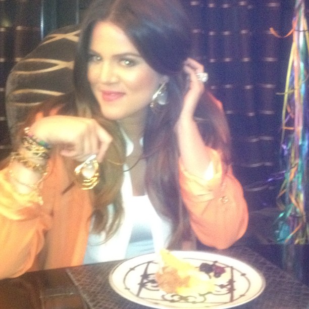 Family dinner & look who I see..... @khloekardashian wearing the new Belle Noel!...