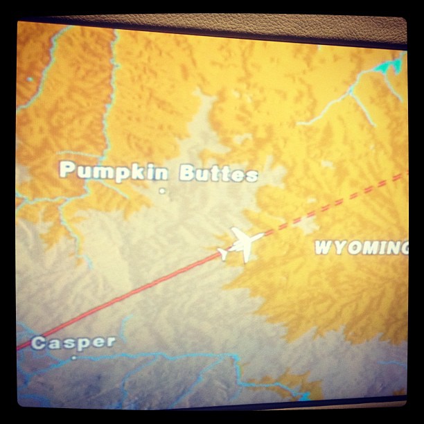Flying home & this is what I see... Didn't know there was such a city! ...