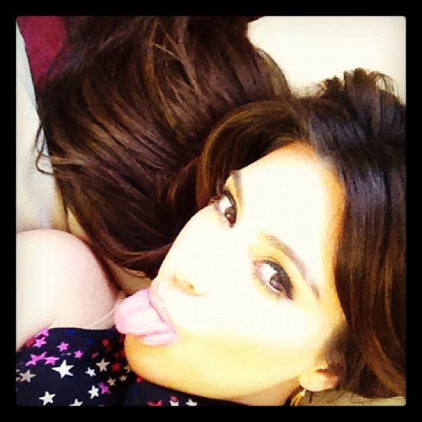 Silly on set ...