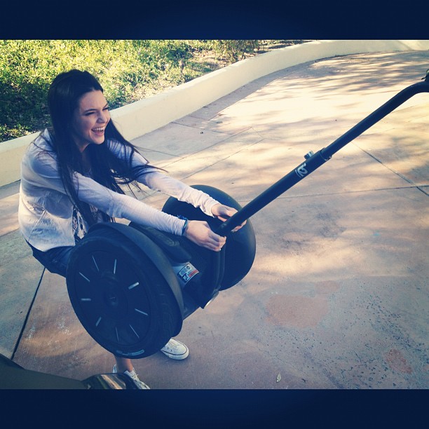 Oh Kendall! You know the Segway doesn't like you like that. ...