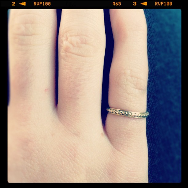 My new pinky ring  excuse my little knuckle scars...