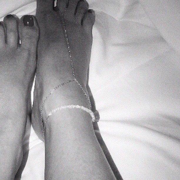 Loving my foot chain & anklet!...