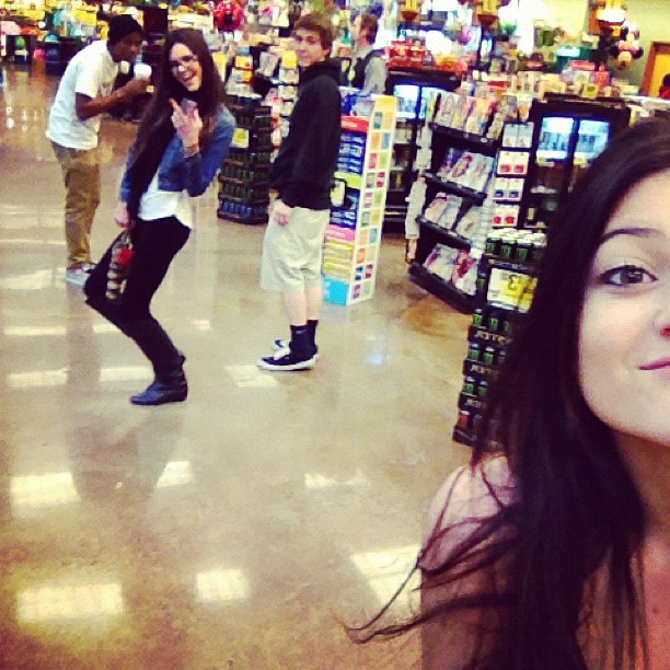 Ran into some of my best friends at Ralph's #random p.s. Kendall is not flipping...