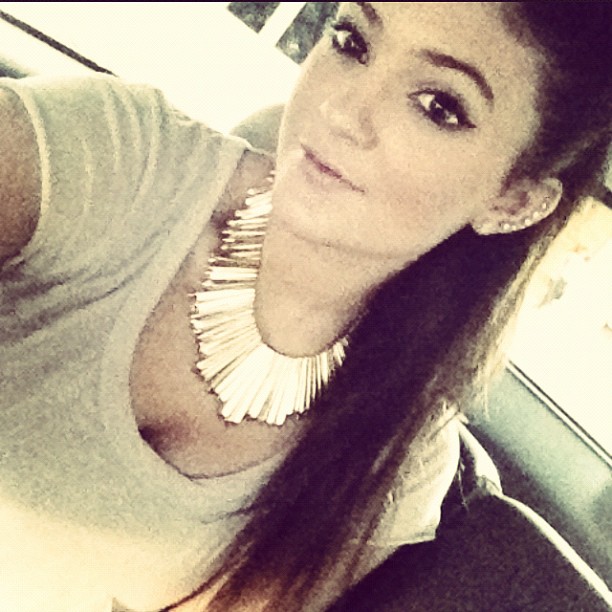 Wearing my Kim K necklace tonight @kimkardashian...