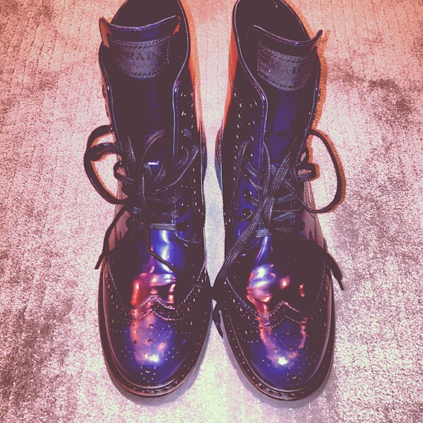 Navy Blue Booties #Prada...