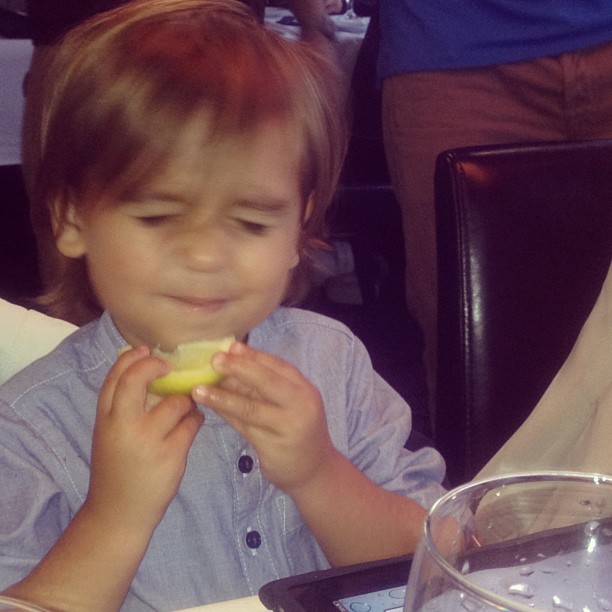 He says "sour Kiki"...