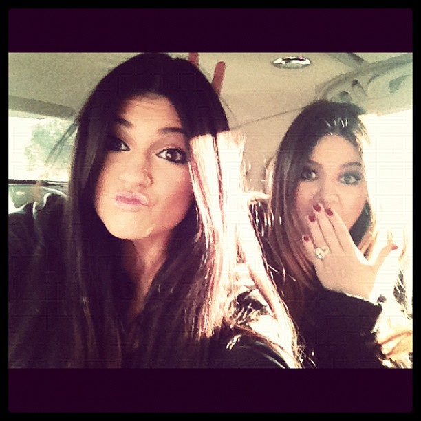 In the second limo.. Waiting.  Vegas baby!!! ...