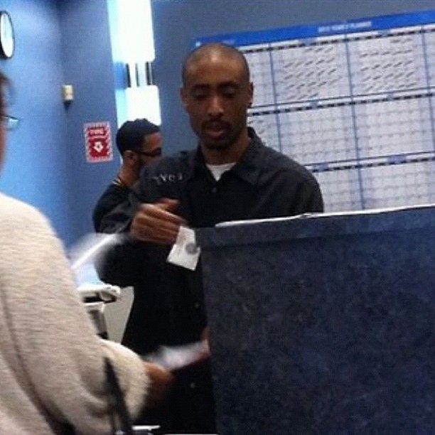 Hmmm Tupac is alive and working?!?...