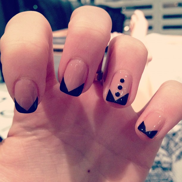 Tuxedo nails. ...