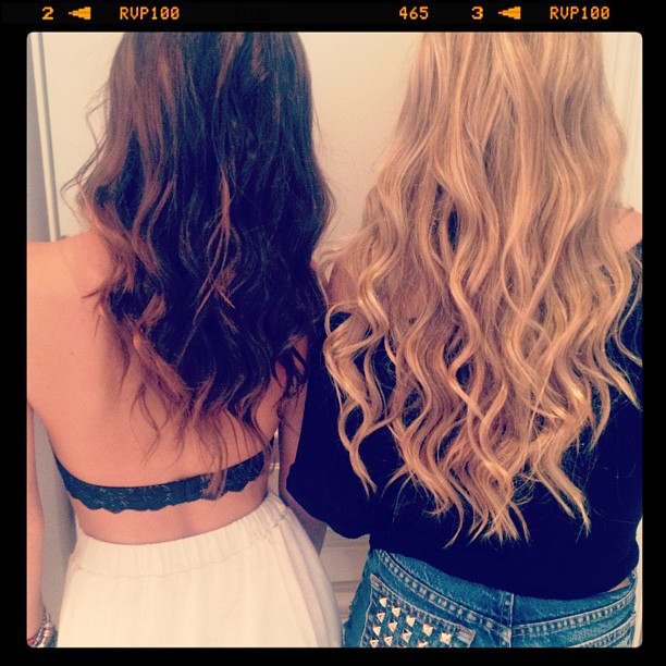 Curled some hair  @sophiewoood @stassiebabeyy...