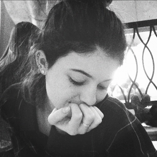 Hair up, no makeup, flannel days ...