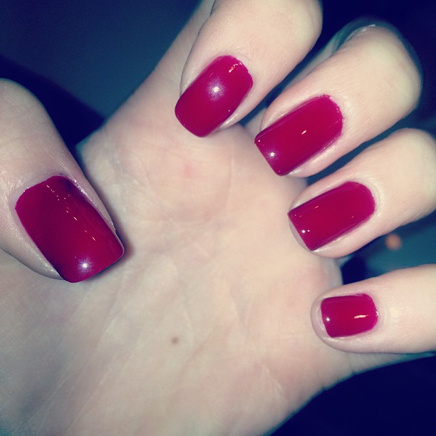 Red nails for fall ...