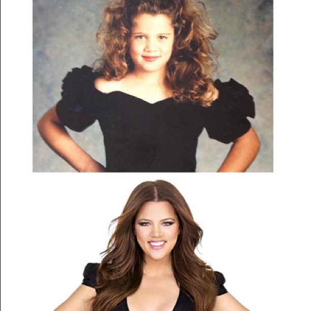 Then and now @khloekardashian I love you!...