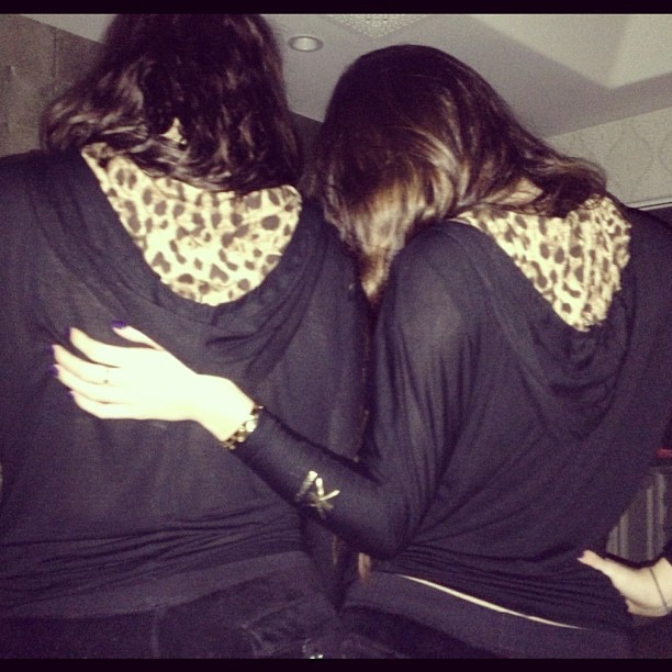 Twinnies! Black Juicys & Kardashian Kollection Hoodies @khloekardashian...