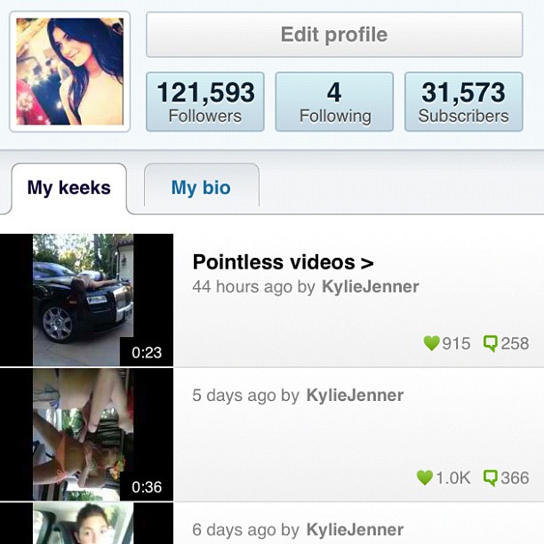 Follow ad subscribe to me on keek! KylieJenner. Get the app from the app store!...