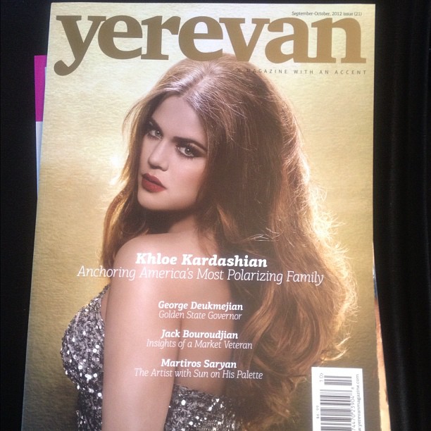 Khloe looks so gorge on the cover of Yerevan Magazine...