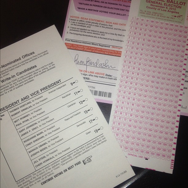 Sending in my absentee ballot now!!! Make sure you vote!!!!...