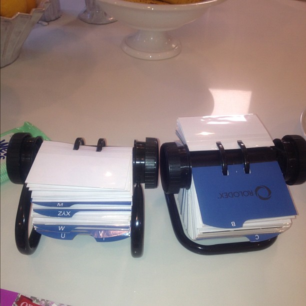 Didn't know rolodex's still exist!!! My mom is old school!...