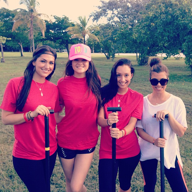 Going for the gold #miami @sheiva_g @missroyaa @kourtneykardash...