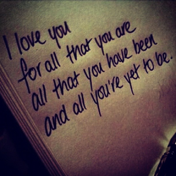 I love you...