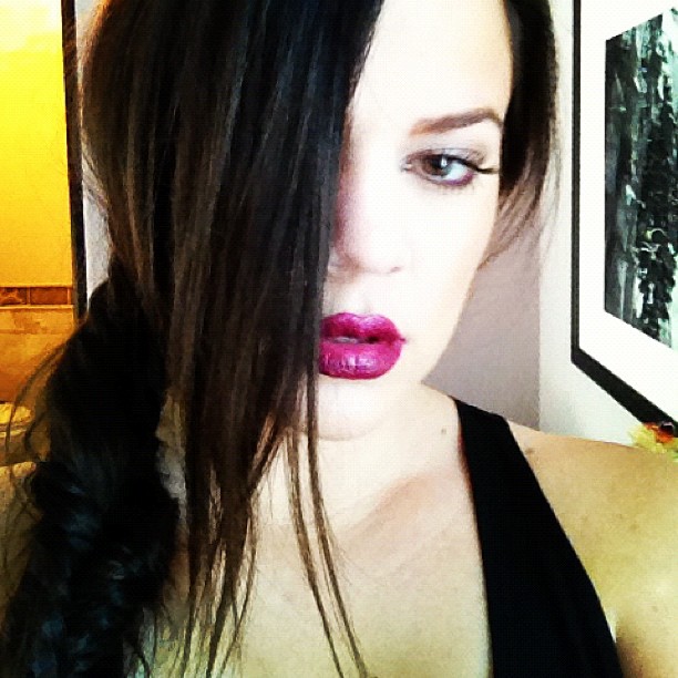 Fishtail and a dark lip...