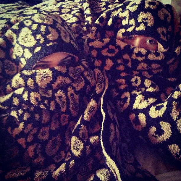 This is what goes down in my bed. Lions and tigers n bears. Oh wait I mean leopa...