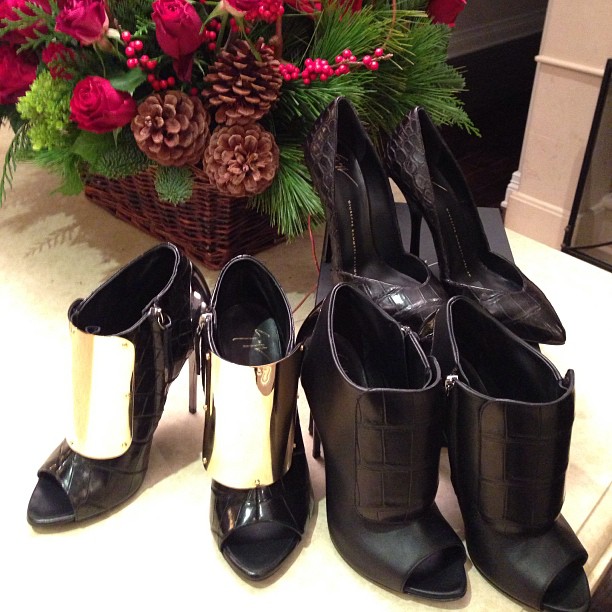 Christmas came earlier thanks to @giuseppezanotti !!!!! #custommade Love you Giu...